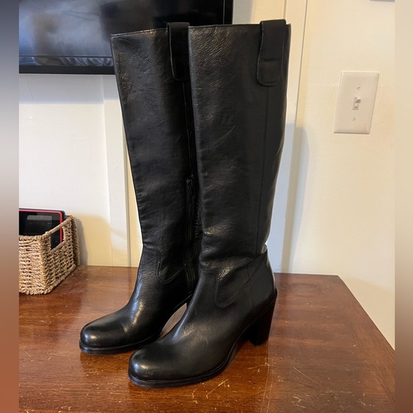 Boemos Italian buttery soft leather tall boots sale size 38 (7.5 US) - Picture 1 of 11